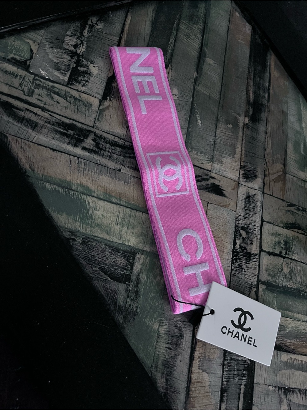 CHANEL Pink elastic headband